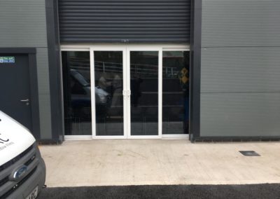 Commercial door installation